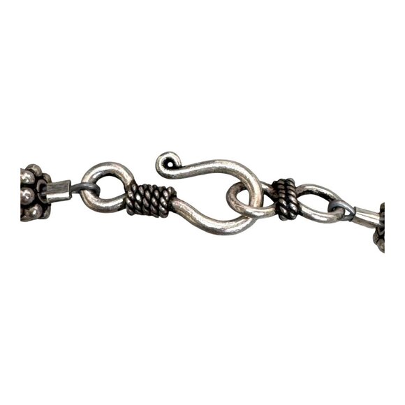 Vintage Sterling Silver Marcasite & Citrine Teardrop Pendant Necklace Gemsone 17 - Picture 3 of 8